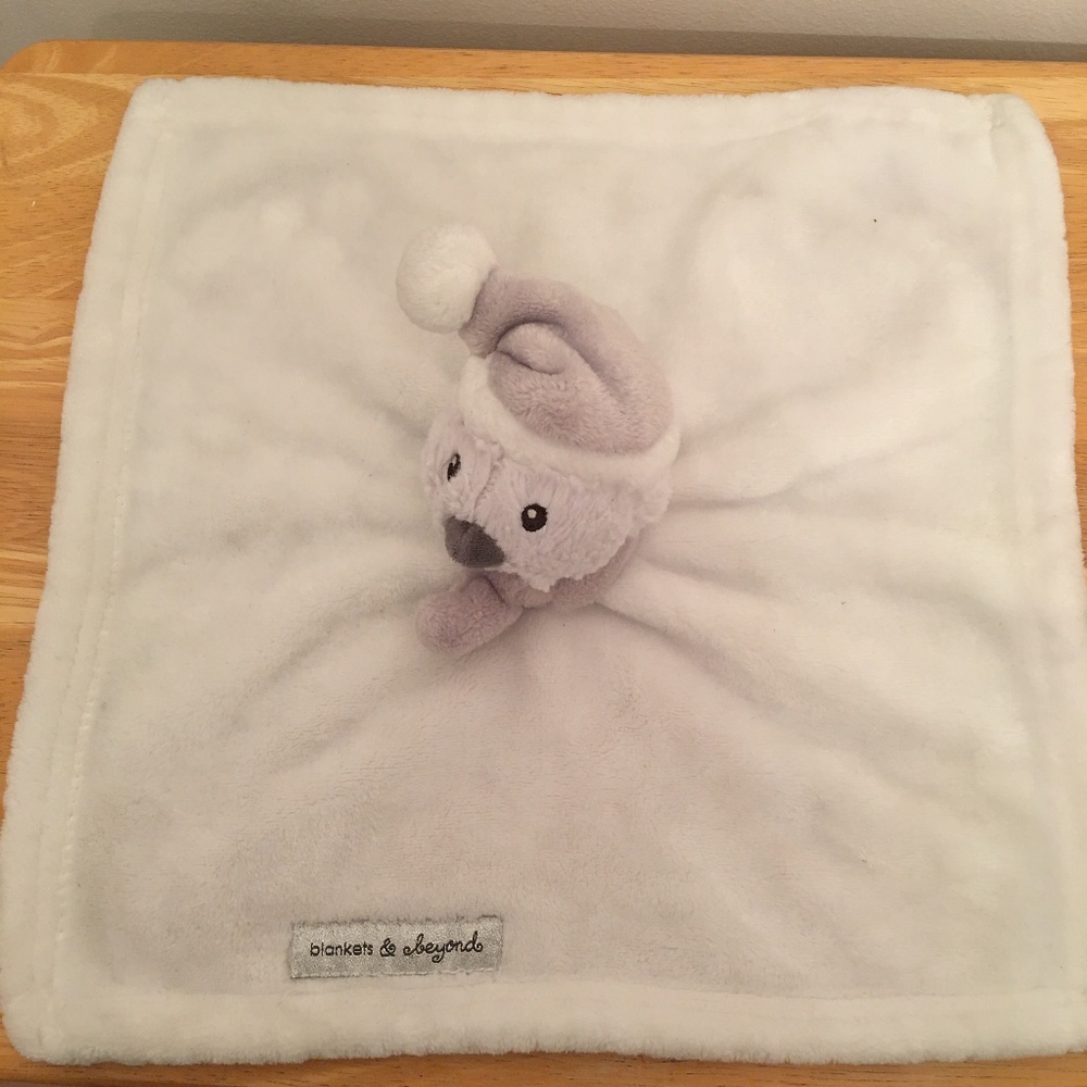 Blankets & Beyond White Fluffy Plush Baby Lovey